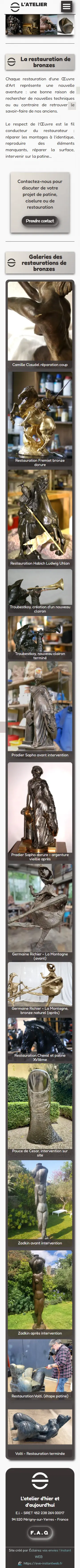 Visuel en version mobile d'un portfolio développé par Éclairez vos envies